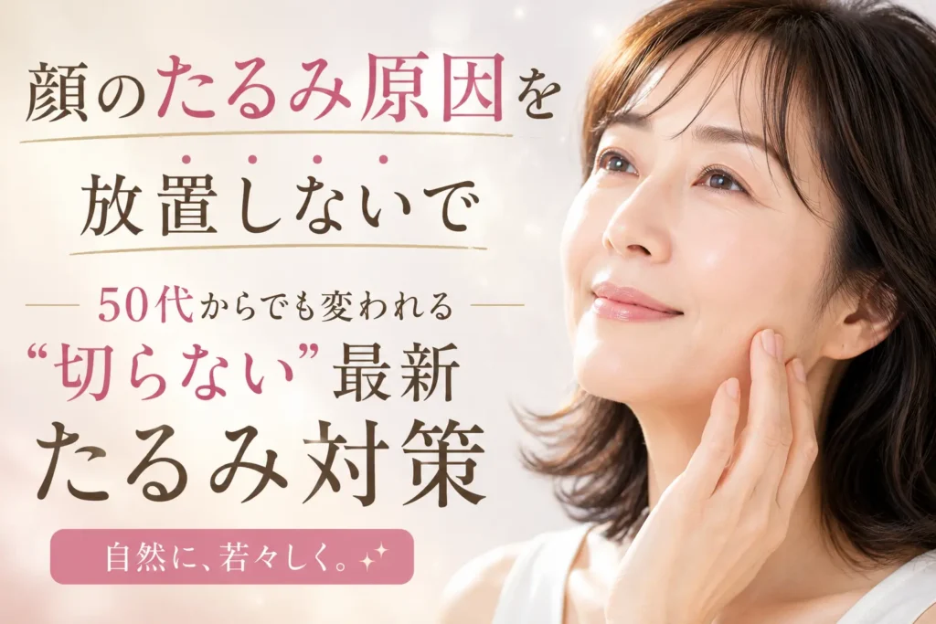 顔のたるみ原因を放置しないで｜50代からでも変われる“切らない”最新たるみ対策